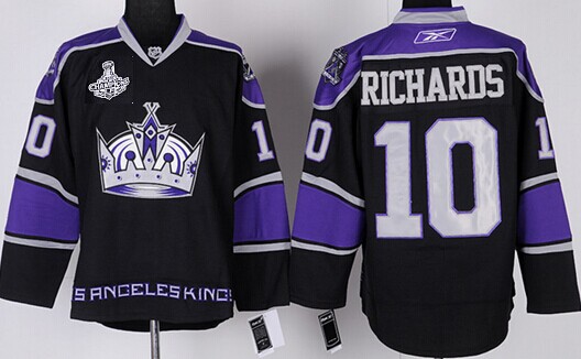 Los Angeles Kings #10 Mike Richards 2014 Champions Patch Black Third Jersey