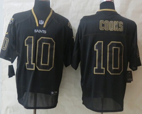 Nike New Orleans Saints #10 Brandin Cooks Lights Out Black Elite Jersey