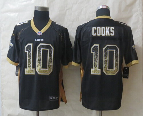 Nike New Orleans Saints #10 Brandin Cooks 2013 Drift Fashion Black Elite Jersey