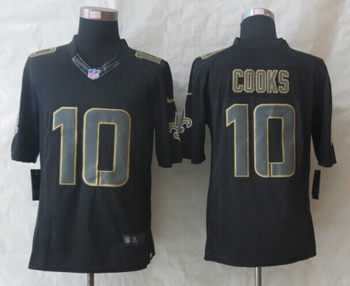Nike New Orleans Saints #10 Brandin Cooks Black Impact Limited Jersey