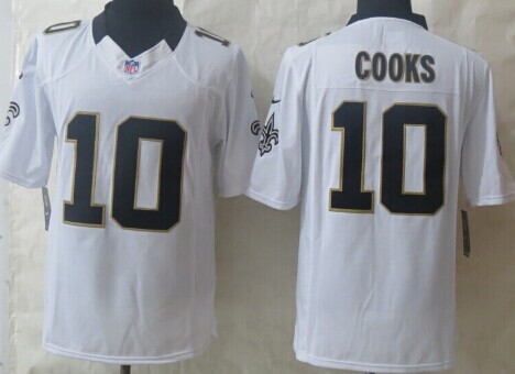 Nike New Orleans Saints #10 Brandin Cooks White Limited Jersey
