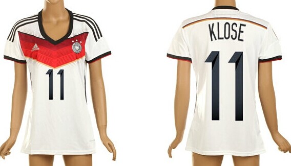 2014 World Cup Germany #11 Klose Home Soccer AAA+ T-Shirt_Womens