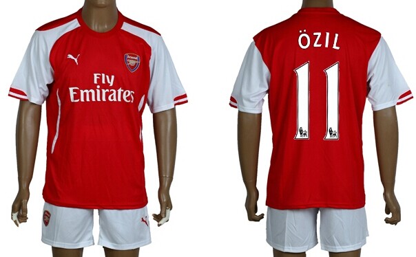 2014/15 Arsenal FC #11 Ozil Home Soccer Shirt Kit