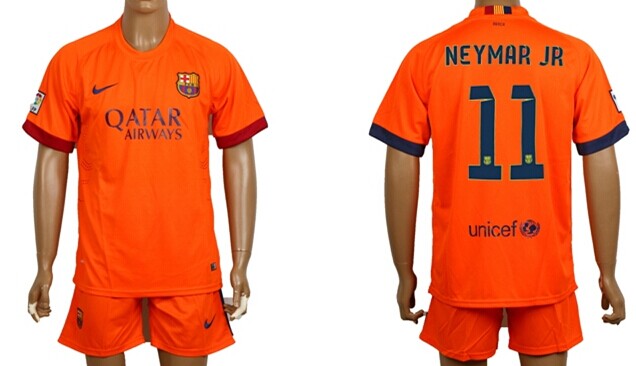 2014/15 FC Bacelona #11 Neymar Jr Away Soccer Shirt Kit