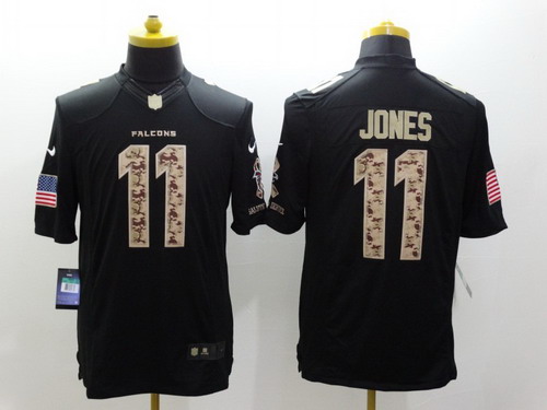 Nike Atlanta Falcons #11 Julio Jones Salute to Service Black Limited Jersey