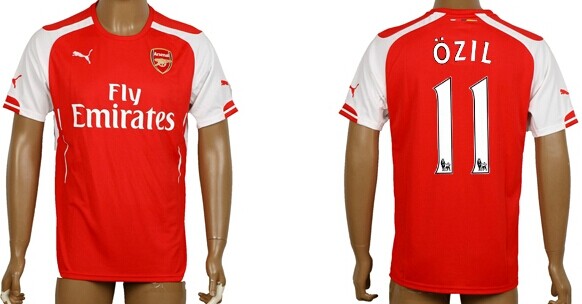 2014/15 Arsenal FC #11 Ozil Home Soccer AAA+ T-Shirt