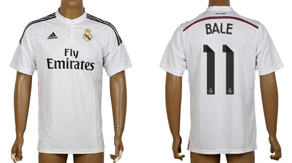 2014/15 Real Madrid #11 Bale Home Soccer AAA+ T-Shirt