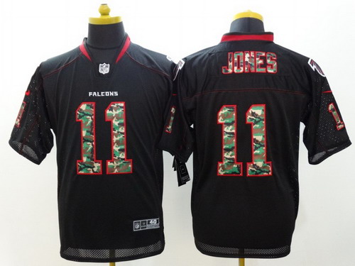 Nike Atlanta Falcons #11 Julio Jones Black With Camo Elite Jersey