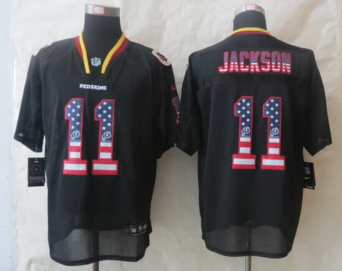 Nike Washington Redskins #11 DeSean Jackson 2014 USA Flag Fashion Black Elite Jersey