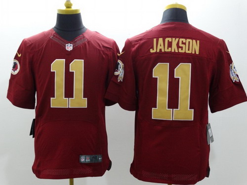 Nike Washington Redskins #11 DeSean Jackson Red With Gold Elite Jersey