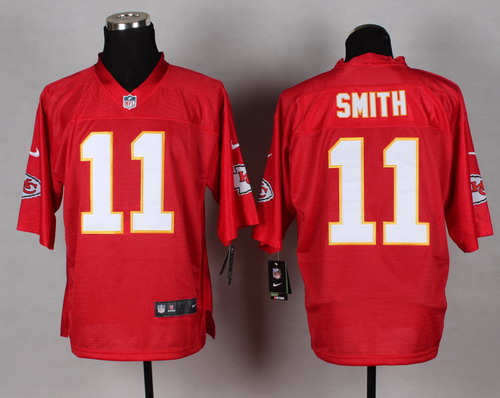 Nike Kansas City Chiefs #11 Alex Smith 2014 QB Red Elite Jersey