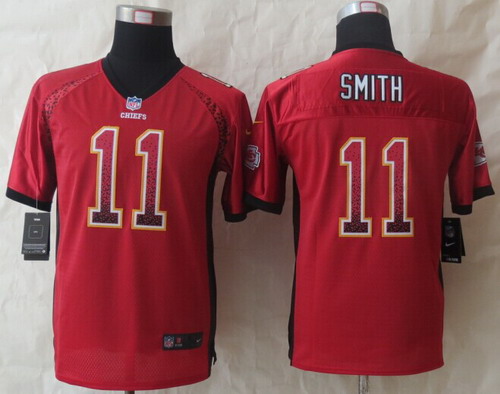 Nike Kansas City Chiefs #11 Alex Smith 2013 Drift Fashion Red Kids Jersey