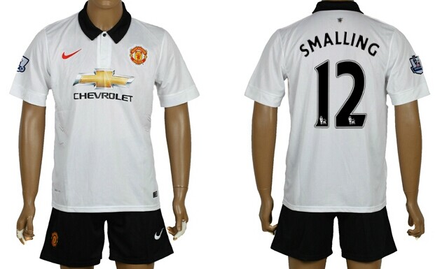 2014/15 Manchester United #12 Smalling Away Soccer Shirt Kit