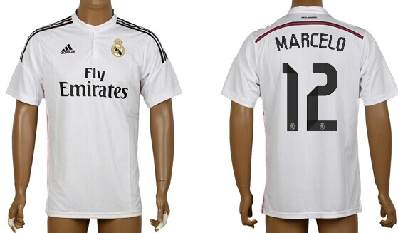 2014/15 Real Madrid #12 Marcelo Home Soccer AAA+ T-Shirt