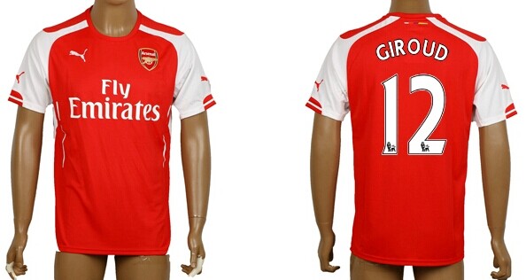 2014/15 Arsenal FC #12 Giroud Home Soccer AAA+ T-Shirt