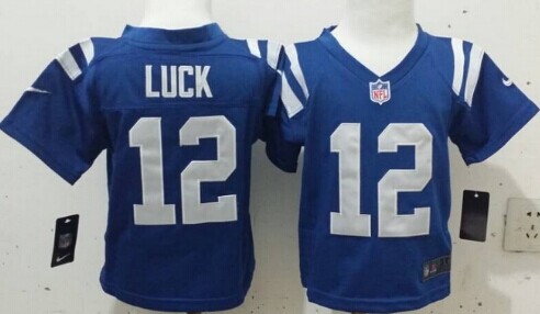 Nike Indianapolis Colts #12 Andrew Luck Blue Toddlers Jersey