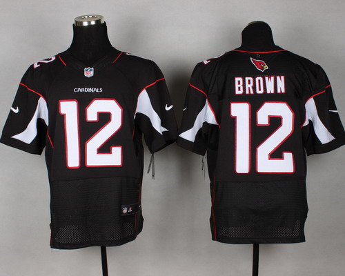 Nike Arizona Cardinals #12 John Brown Black Elite Jersey