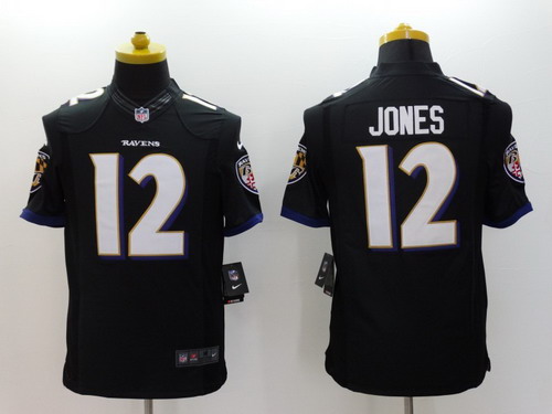 Nike Baltimore Ravens #12 Jacoby Jones 2013 Black Limited Jersey