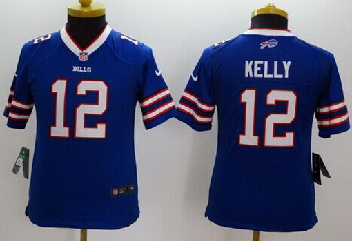 Nike Buffalo Bills #12 Jim Kelly 2013 Blue Limited Womens Jersey