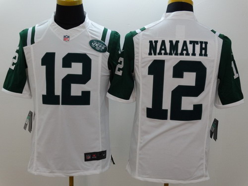 Nike New York Jets #12 Joe Namath White Limited Jersey