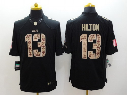 Nike Indianapolis Colts #13 T.Y. Hilton Salute to Service Black Limited Jersey