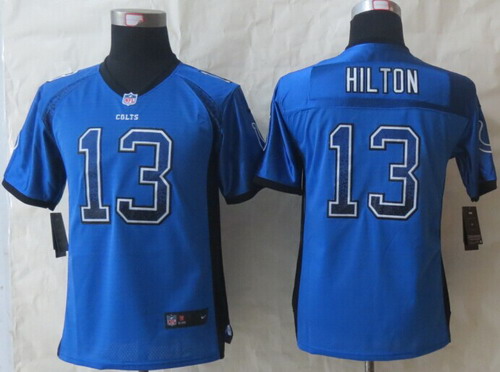 Nike Indianapolis Colts #1 Pat McAfee 2013 Drift Fashion Blue Kids Jersey