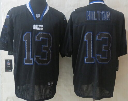 Nike Indianapolis Colts #13 T.Y. Hilton Lights Out Black Elite Jersey