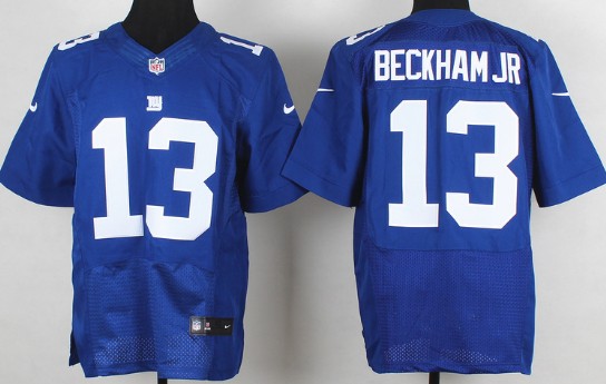 Nike New York Giants #13 Odell Beckham Jr Blue Elite Jersey