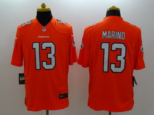 Nike Miami Dolphins #13 Dan Marino 2013 Orange Limited Jersey