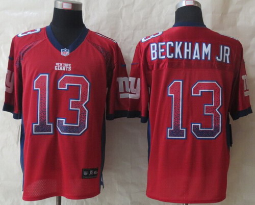 Nike New York Giants #13 Odell Beckham Jr 2013 Drift Fashion Red Elite Jersey