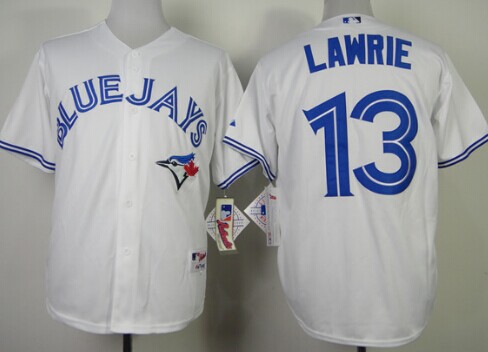 Toronto Blue Jays #13 Brett Lawrie White Jersey