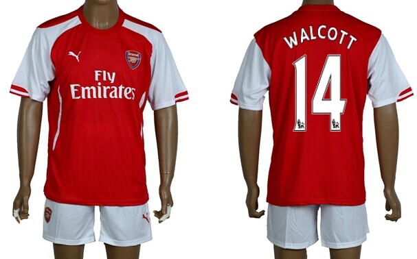 2014/15 Arsenal FC #14 Walcott Home Soccer Shirt Kit