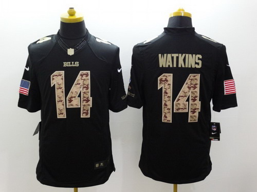 Nike Buffalo Bills #14 Sammy Watkins Salute to Service Black Limited Jersey