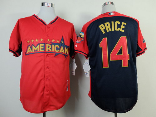 Tampa Bay Rays #14 David Price 2014 All-Star Red Jersey