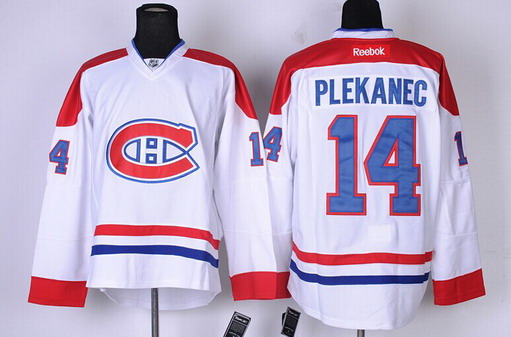 Montreal Canadiens #14 Tomas Plekanec White Jersey