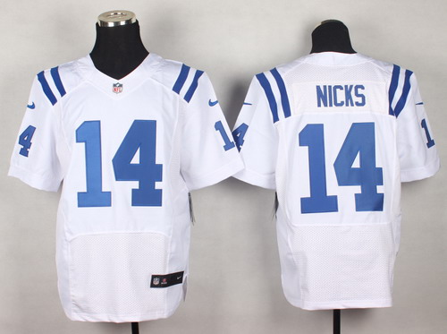 Nike Indianapolis Colts #14 Hakeem Nicks White Elite Jersey