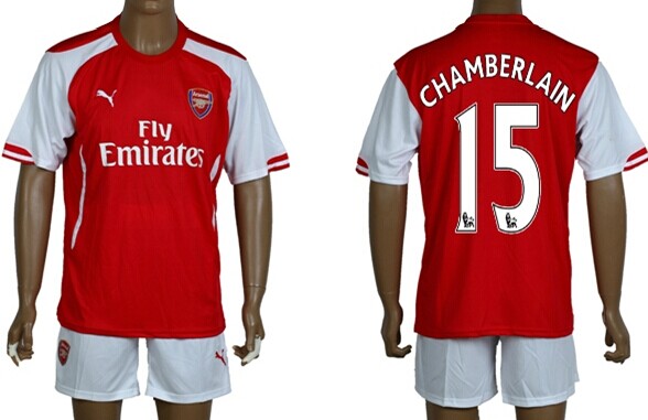 2014/15 Arsenal FC #15 Chamberlain Home Soccer Shirt Kit