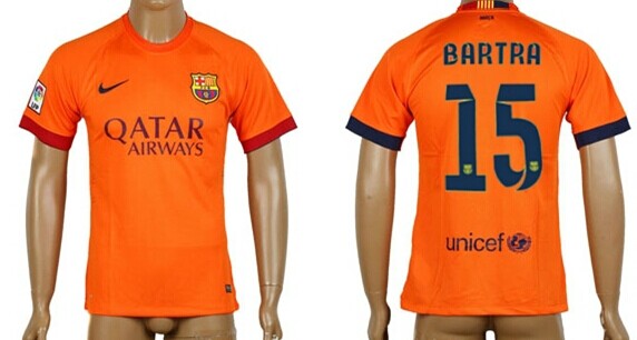 2014/15 FC Bacelona #15 Bartra Away Soccer AAA+ T-Shirt