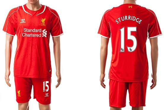 2014/15 Liverpool FC #15 Sturridge Home Soccer Shirt Kit