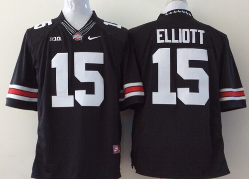 Ohio State Buckeyes #15 Ezekiel Elliott 2014 Black Limited Jersey