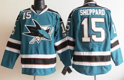 San Jose Sharks #15 James Sheppard Blue Jersey