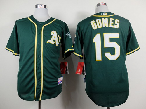Oakland Athletics #15 Jonny Gomes 2014 Green Jersey