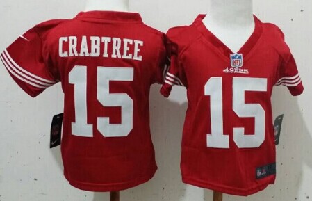 Nike San Francisco 49ers #15 Michael Crabtree Red Toddlers Jersey