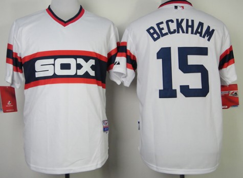 Chicago White Sox #15 Gordon Beckham 1983 White Pullover Jersey