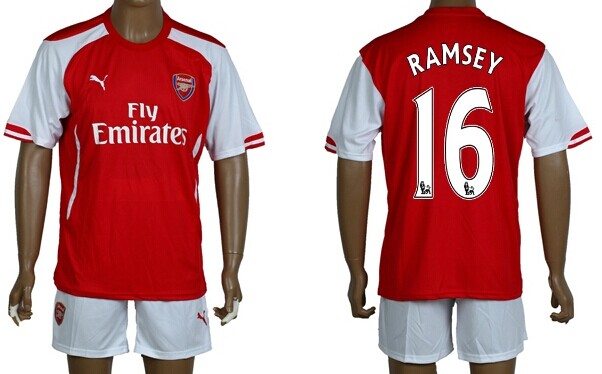 2014/15 Arsenal FC #16 Ramsey Home Soccer Shirt Kit