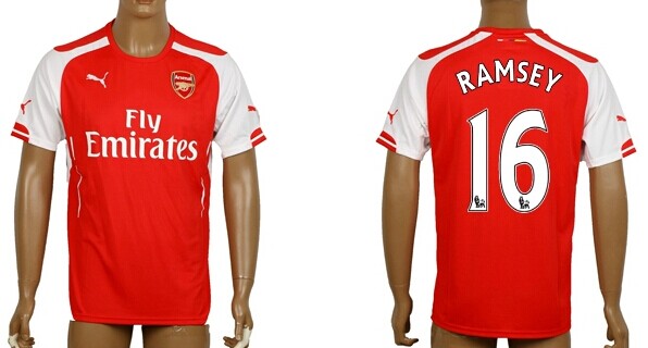 2014/15 Arsenal FC #16 Ramsey Home Soccer AAA+ T-Shirt