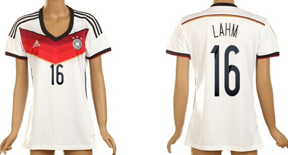 2014 World Cup Germany #16 Lahm Home Soccer AAA+ T-Shirt_Womens