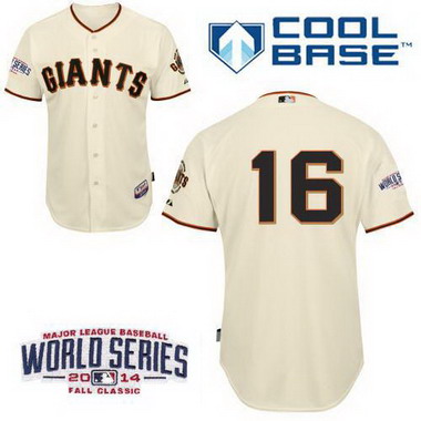 San Francisco Giants #16 Angel Pagan 2014 World Series Cream Jersey