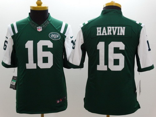 Nike New York Jets #16 Percy Harvin Green Limited Kids Jersey
