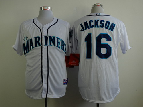 Seattle Mariners #16 Austin Jackson White Jersey